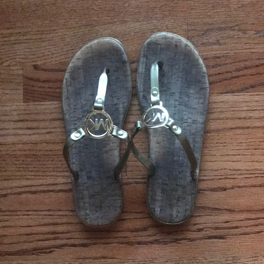 Gold MK Sandals